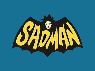 NA NA NA NA NA NA NA NA SADMAN! batman digital digital illustration illustration parody robert smith sadman sticker the cure vector