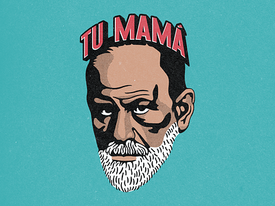 Freud dice... design digital freud illustration insulto mama mother photoshop sigmund freud tu mama wacom