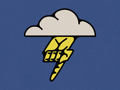 The Hand of God cloud design digital god hand of god hand of thunder illustration illustrator logo thunder vector