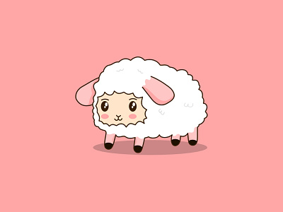 cute sheep pink animation cute graphic design kawaii logo motion graphics sheap ui
