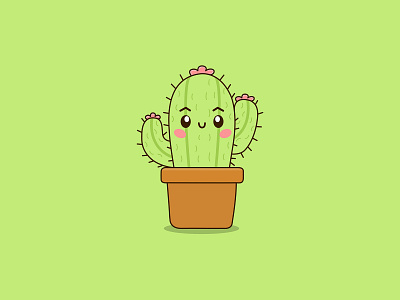 cute cactus 3d animation cactus cute graphic design kawaii motion graphics