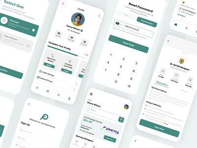 Job Opportunity app ui design android app design graphic design ios app job finder app ui mobile app ui ui design uiux uiux design ux ux design web design