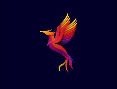Colorful Bird animal character colorful concept fun icon logo mascot playful vector
