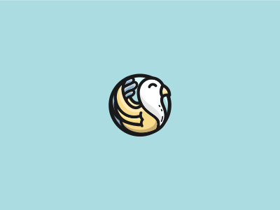 Bird bird logo mascot plaful shot