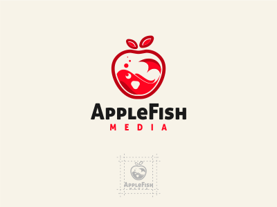 Applefish Media app branding fish icon logo media