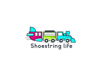 Shoestring Life agency app branding icon logo travel