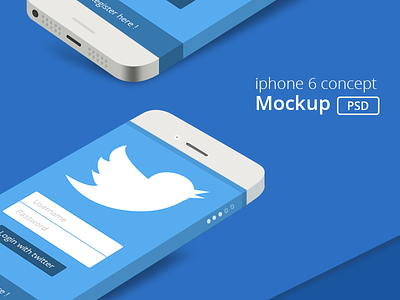 Free Iphone 6 Concept Mockup Psd