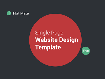 Free Single Page  Website Design PSD