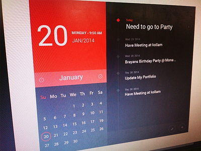 Calendar Widget calendar