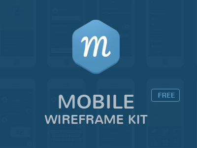 Mobile Wire Frame Kit - Free PSD
