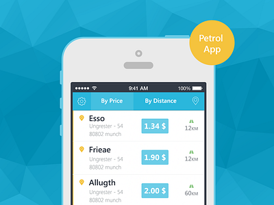 Petrol App mobile app ui