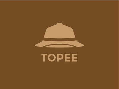 Topee brand brown hat logo symbol topee