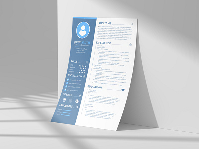 Software Developer resume/cv design business cover letter cv cv design cv template design graphic design letterhead personal professional resume resume template resumecv