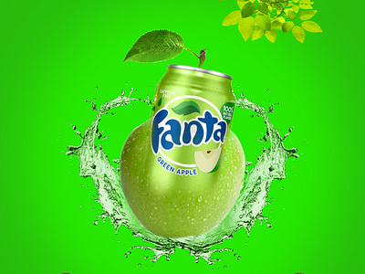 Fanta Green Apple Manipulation ads advertisement apple banner banner design branding business company creative design editing fanta gradient graphic design green manipulation photo photo editing photo manipulation photoshop