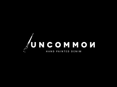 UNCOMMON Logo Design art artist attractive brand brand identity branding brush business company design graphic design hand lettermark logo logo design painted pen personal professional wordmark