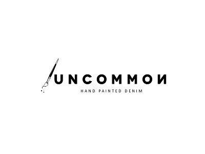 UNCOMMON Logo Design art artist attractive brand brand identity branding brush business company design graphic design hand logo logo design painted painting personal professional uncommon