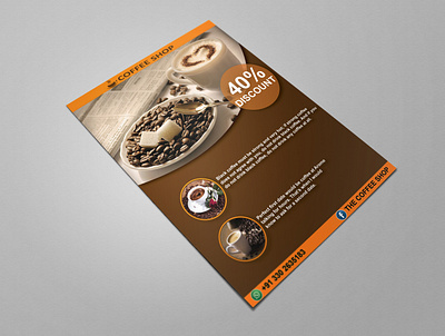 Coffee Shop Flyer Design ads advertisement banner brochure business coffee coffee shop company design discount flyer flyer design graphic design market mart one page page professional promotion shop