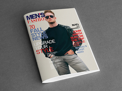 Men's Fashion Magazine Cover Design
