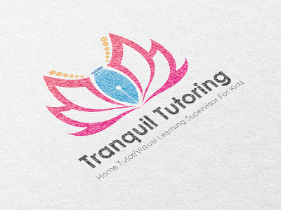 Tranquil Tutoring Logo Design attractive brand identity brand identity design branding business design graphic design learning logo logo design meditation motivation motivational professional training tutor tutoring virtual yoga