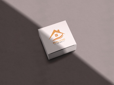 Real Home Logo Design attractive brand identity branding buildings logo business design graphic design home logo identity design logo logo design orange logo professional real real estate logo real home logo real logo simple logo