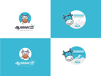 ஆARAA Milk Logo Design illustration logo logo design logodesign logotype milk logo ui vector