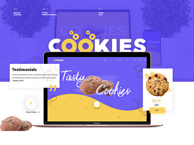 Cookies website branding cookies dirbbble design uiux website