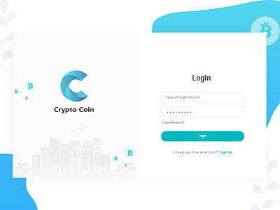 Crpto coin app bitcoin crpto coin design dribbble illustration logo typography ui uiux ux