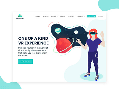 Virtual Reality design dribbble illustration virtual reality