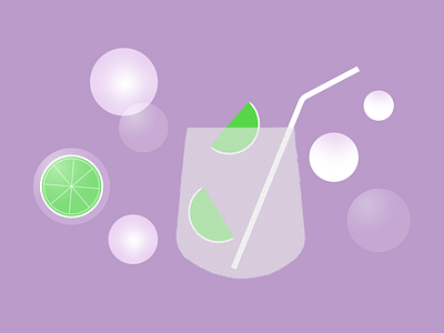 Limes and bubbles cocktail animation branding design graphic design icon illustration logo typography ui vector