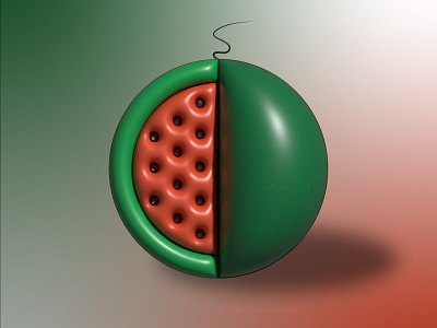 Watermelon 3d design branding design graphic design icon illustration logo typography ui ux vector