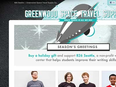 826 Space Holiday e commerce holiday microsite pro bono