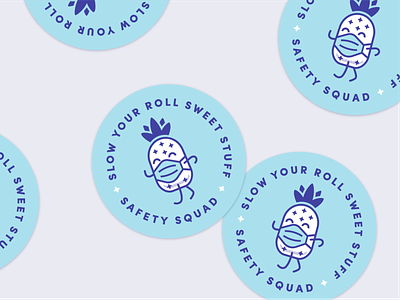 Protect swag stickers covid19 design envoy illustration office pineapple punny safety stickers swag vector welcome