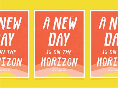 A New Day design election 2020 hope illustration lettering poster poster art poster design rise up sun rise vector