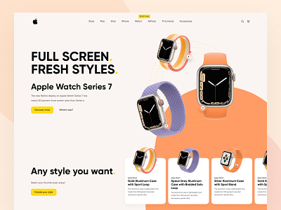 Apple Watch Web Design apple apple website branding concept design interface landing page mini minimalist ui ui design uiux user ux ux design web design