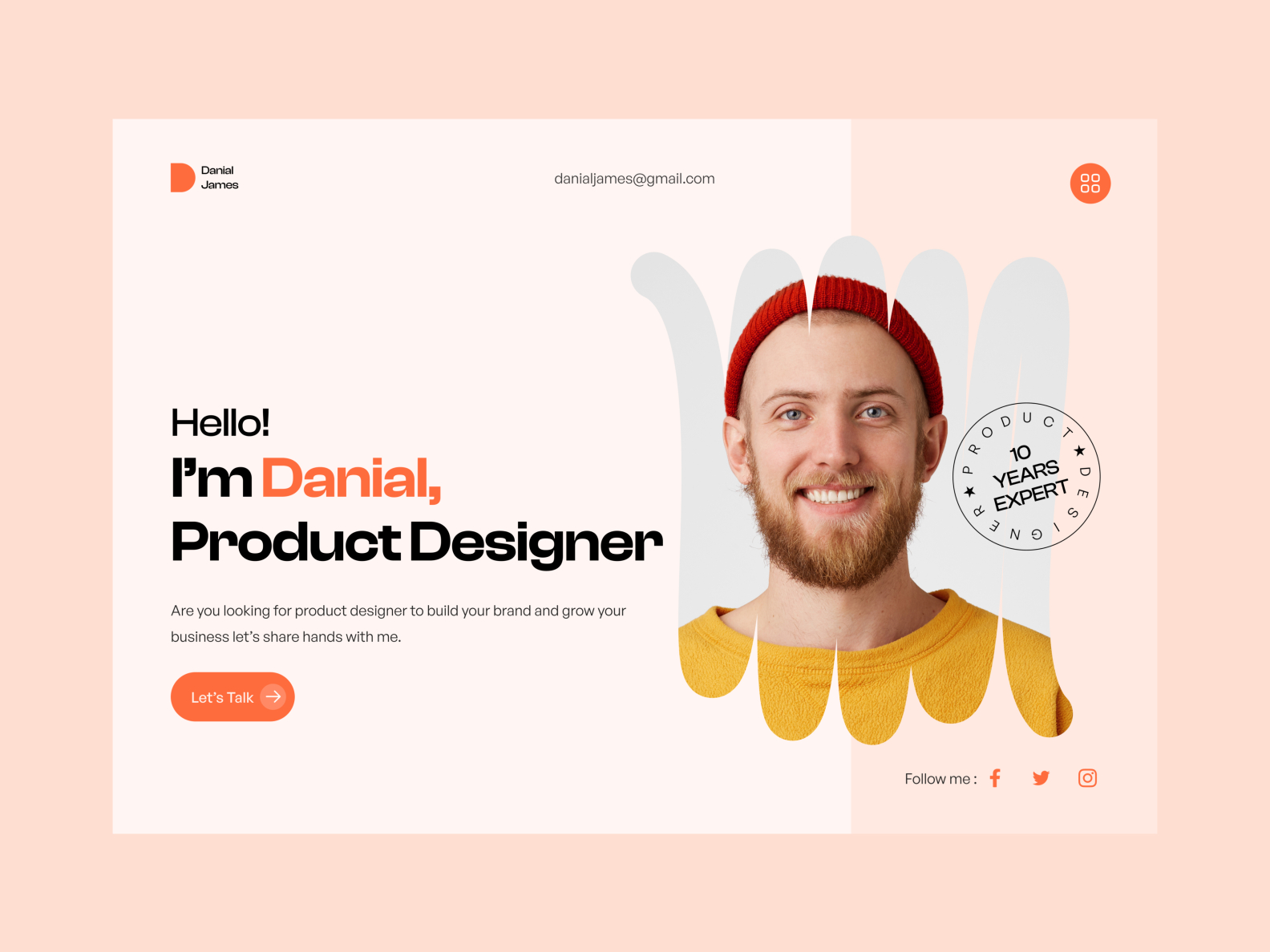 Portfolio UI Design by Chouaib Belagoun 👋 on Dribbble