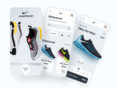 Nike Shoes - App Design Concept concept design ecommerce interface nike online shop store uidesign user ux uxdesign