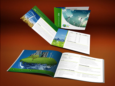 Corporate Summary brochure clean corporate energy green print design renewable energy summary