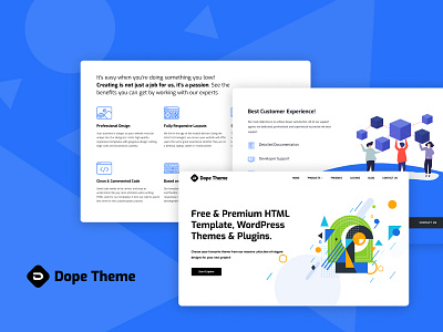 Dope - Free & Premium HTML Template, WordPress Themes & Plugins animation app branding design free html icon illustration vector web website