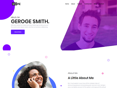 Dope Portfolio app design free html ux web website