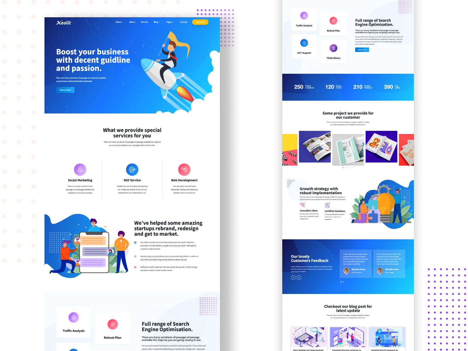 Xeolit | SEO & Digital Marketing Template by fahem on Dribbble