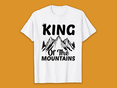 king of the mountains SVG T-Shirt Design design hiking hiking t shirt illustration svg svg t shirt t shirt t shirt design