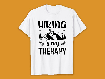 Hiking is my therapy SVG T-Shirt design design hiking hiking t shirt illustration svg svg design svg t shirt t shirt t shirt design
