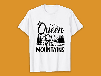 Queen of the mountains SVG T-Shirt Design design hiking hiking t shirt illustration svg svg design svg t shirt t shirt t shirt design