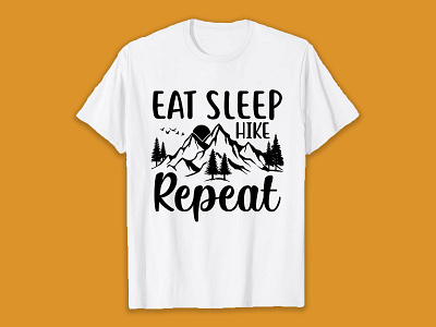 Eat sleep hike repeat SVG T-Shirt Design