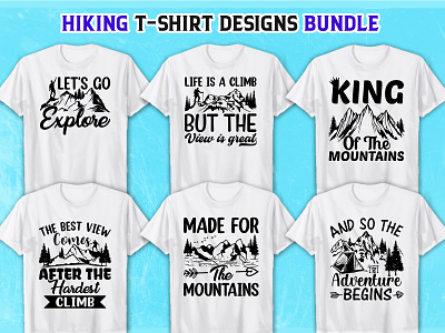 Hiking T-Shirt Design SVG Bundle design hiking hiking t shirt illustration svg svg bundle svg design svg t shirt t shirt t shirt design