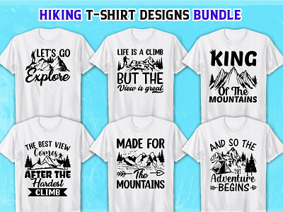 Hiking T-Shirt Design SVG Bundle