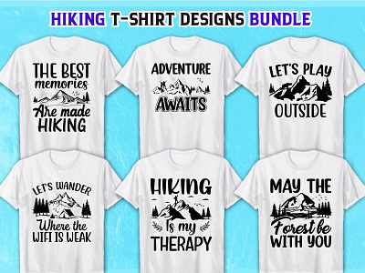 Hiking T-Shirt Design SVG Bundle