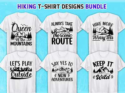Hiking T-Shirt Design SVG Bundle