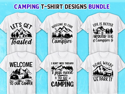 Camping SVG T-Shirt design bundle camping camping t shirt design graphic design illustration svg svg bundle svg t shirt t shirt t shirt design typography vector
