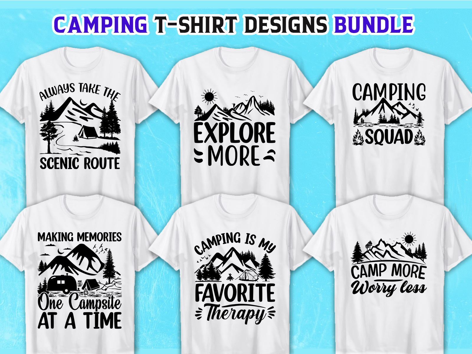 Camping SVG T-Shirt design bundle by Best T-Shirts Collection on Dribbble